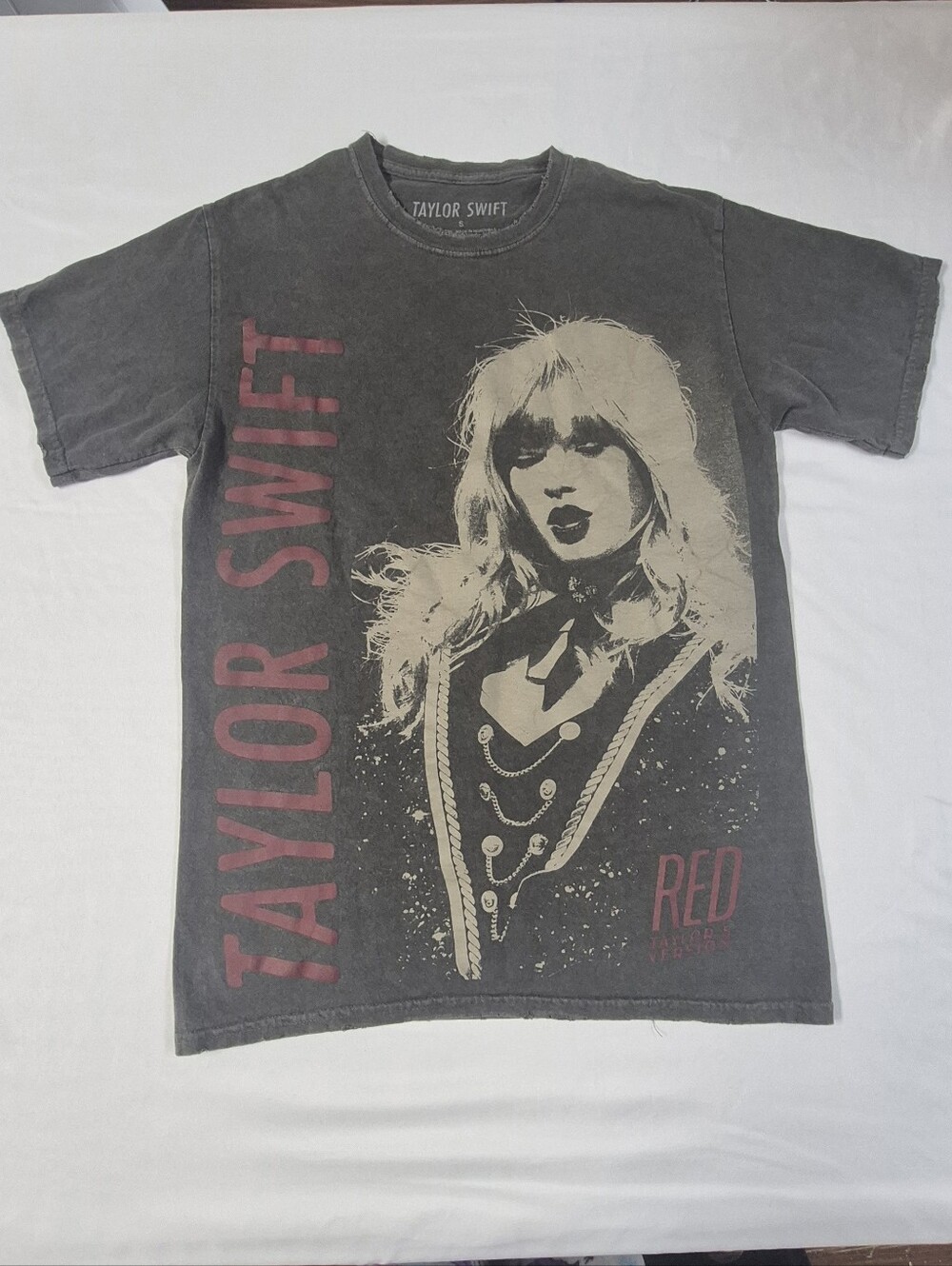 Taylor Swift Shirt / Red Taylor’s Version T Shirt Small Gray Distressed